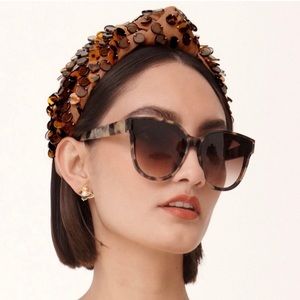 Lele Sadoughi Brooklyn Tortoise Sunglasses.